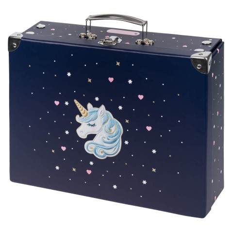 Skladací školský kufrík s kovaním BAAGL Unicorn Gold