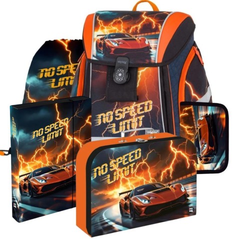 Školská aktovka Oxybag Premium Light Auto Speed – 5-dielny set