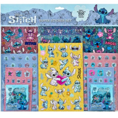 Detské samolepky Stitch set 500 ks