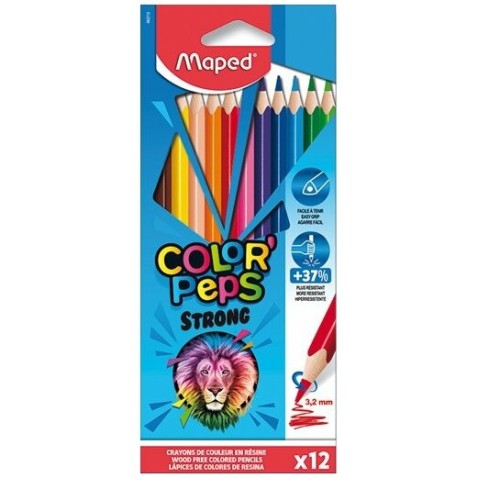 Pastelky Maped Color'Peps Strong - 12 farieb