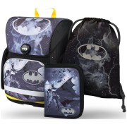 Školský set BAAGL Ergo Batman Storm taška + peračník + vrecko a box na desitau zadarmo