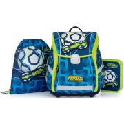 Školská taška Oxybag PREMIUM Light futbal II 3dielny set  a dosky na zošity zdarma
