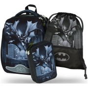 BAAGL Školský set Shelly Batman Dark City ruksak + peračník + vak na chrbát a box na desitau zadarmo
