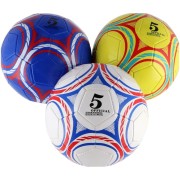 Lopta futbalová šitá kožená 22cm 3 farby