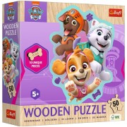 Puzzle drevené nepravidelné tvary Tlapková patrola/Paw Patrol 50 dielikov