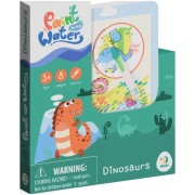 Kúzelné maľovanie vodou Dinosaury omaľovánky/blok + štetec 8 listov