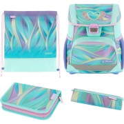 Školská aktovka Herlitz Loop Minty Love – 4-dielny set