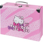 Skladací školský kufrík s kovaním Baagl Hello Kitty Sweet Leopard