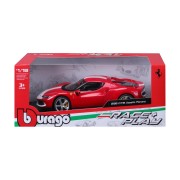Bburago - RACE+PLAY,  Ferrari 296 GTB ASSETTO FIORANO, červená, 1:18