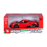 Bburago - RACE+PLAY Ferrari 488 Pista, červená, 1:24