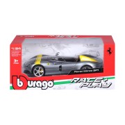 Bburago - RACE+PLAY,  Ferrari Monza SP1, strieborná, 1:24