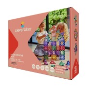 Cleverclixx – Magnetická stavebnica Creative Pack Pastel – 125 ks