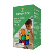 Cleverclixx – Magnetická stavebnica Brick Tiles Pack Intense – 16 ks