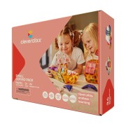 Cleverclixx – Magnetická stavebnica Small Curved Pack Pastel – 34 ks