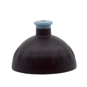 Zdravá fľaša - náhradné viečko čierne so šedomodrou zátkou