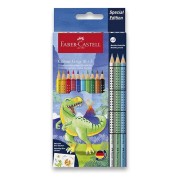 Pastelky Faber-Castell Colour Grip Dinosaurus - 10+3 ks