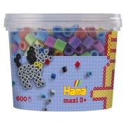 Hama Maxi koráliky v tube, mix pastelových farieb - 600 ks