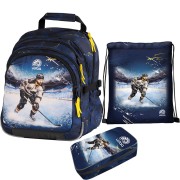 Školský batoh Ulitaa Hokej, 3dielny set peračník veľký