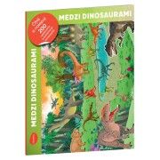 Čítaj a nalepuj – MEDZI DINOSAURAMI, kniha se samolepkami