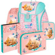 Školská aktovka Oxybag Premium Light Mačka Little Kitty – 5-dielny set