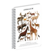 NOTIQUE Špirálový blok Animalium – Párnokopytníky, čistý, A5