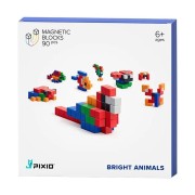 PIXIO magnetická stavebnica – Bright Animals – 90 ks