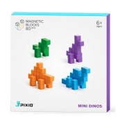 PIXIO magnetická stavebnica – Mini Dinos – 80 ks