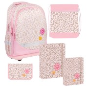 Školský batoh Reybag Pink Safari, 5dílný set