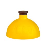Zdravá fľaša - náhradné viečko žlté s hnedou zátkou